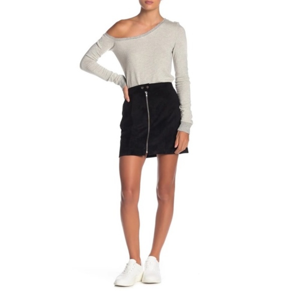 NWT! n:Philanthropy Black Faux Suede Mini Skirt